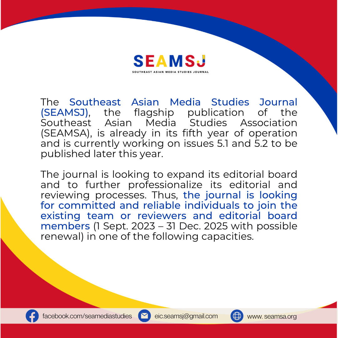 Call for Reviewers and Editorial Board Members for SEAMSJ – [SEAMSA]