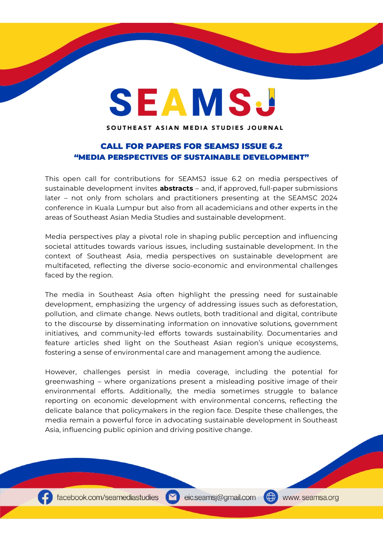 Call for Papers for Issue 6.2 “Media Perspectives of Sustainable ...