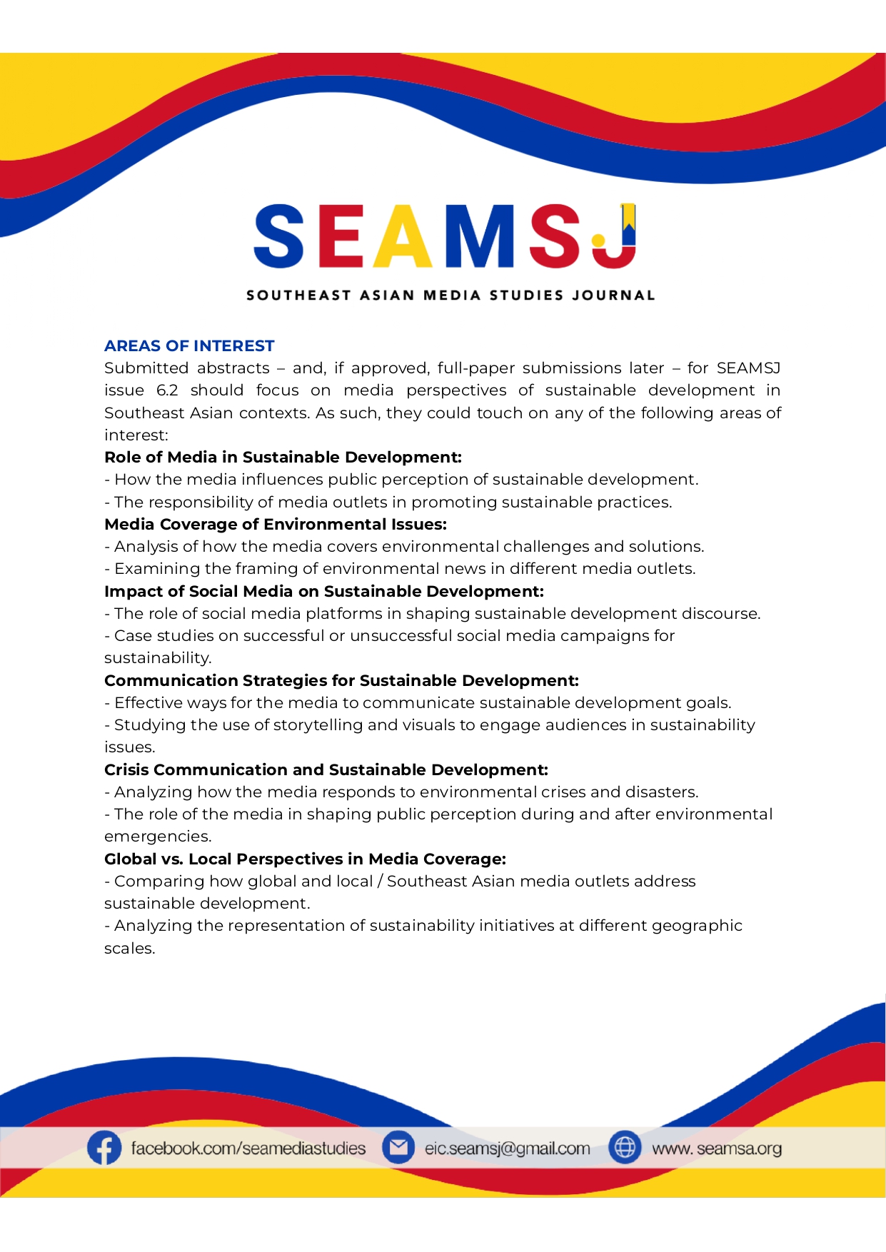 Call for Papers for Issue 6.2 “Media Perspectives of Sustainable ...
