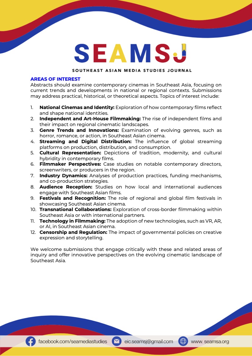 Call for Papers for Issues 7.2 “Contemporary Cinemas of Southeast Asia ...
